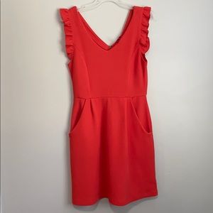 Coral/orange sleeveless dress